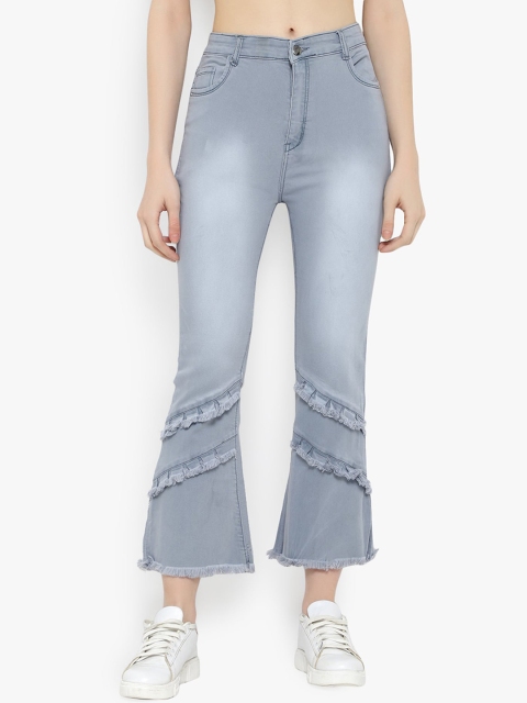 

Perfect Outlet Women Grey Bootcut High-Rise Clean Look Jeans