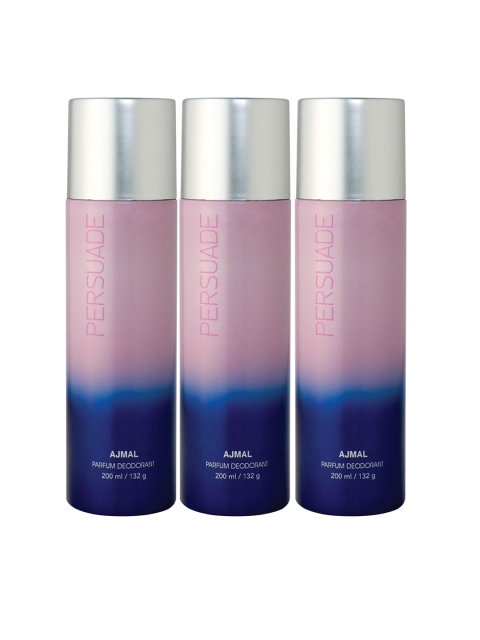 

Ajmal Unisex Pack of 3 Persuade Deodorant - 200 ml each, Multi