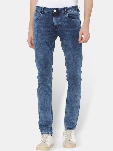 

Rex Straut Jeans Men Blue Slim Fit Mid-Rise Clean Look Jeans
