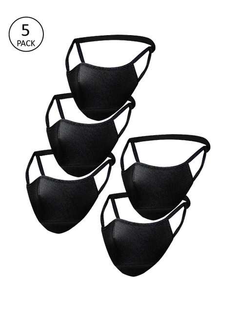 

Impulse Unisex 4Ply 5Pcs Protective Outdoor Face Masks, Black