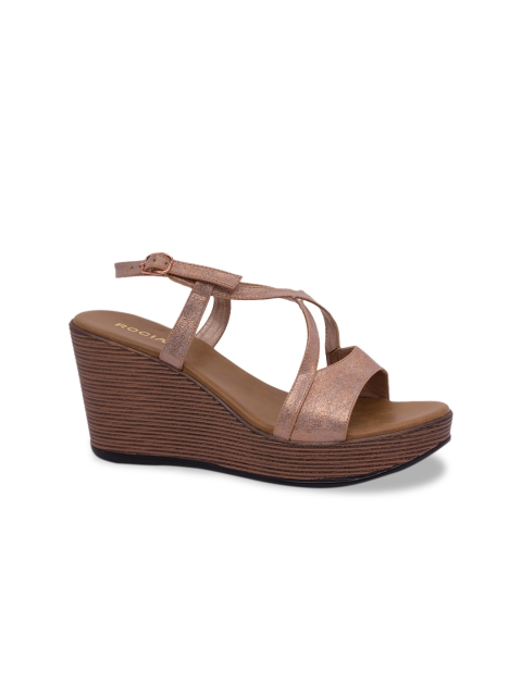 

Rocia Women Champagne Solid Wedge Heels