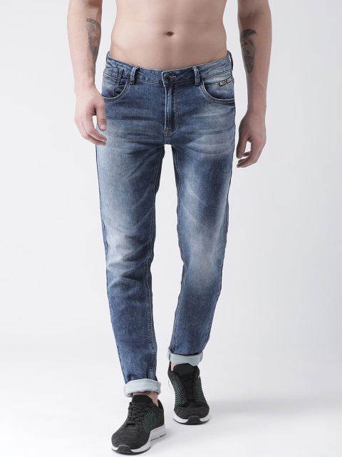 

Rex Straut Jeans Men Blue Tapered Fit Mid-Rise Clean Look Stretchable Jeans