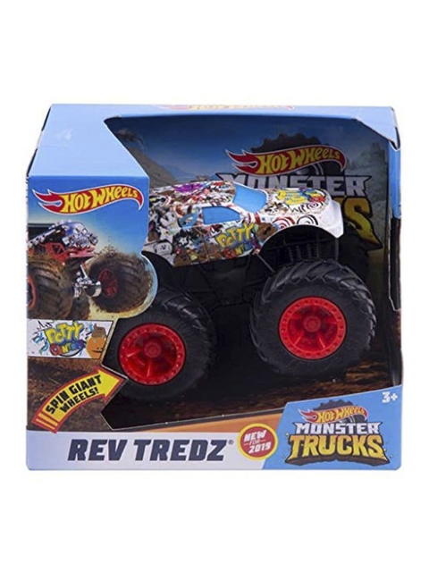 

Hot Wheels Kids White & Blue Monster Truck 1.43 Rev Tredz Potty Central Vehicle