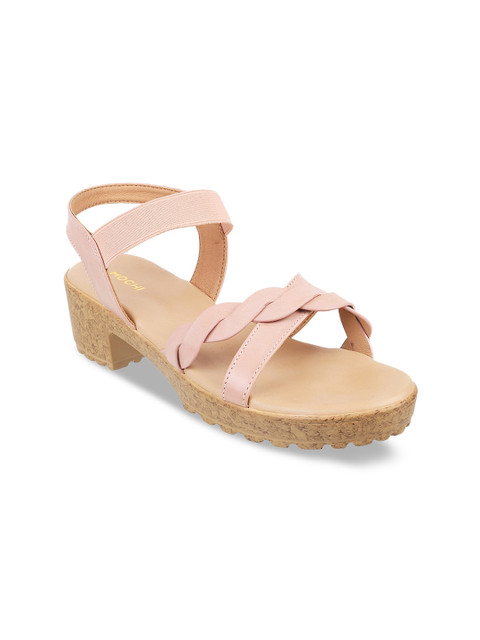 

Mochi Women Pink Solid Sandals
