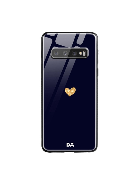 

DailyObjects Navy Blue & Beige Sparkle Heart Samsung Galaxy S10 Glass Case