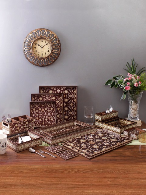 

eyda Set Of 6 Brown & Beige Digital Printed Table Placemats
