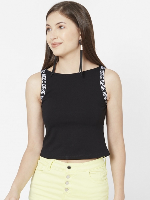 

bebe Women Black Solid Top