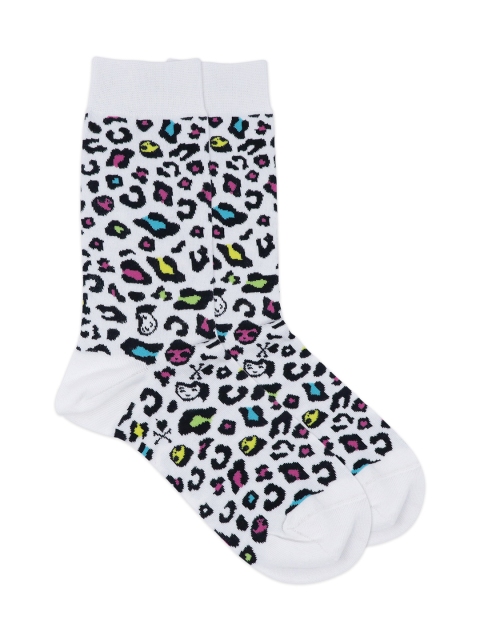 

Balenzia x Tokidoki Men White & Black Animal Printed Calf-Length Socks
