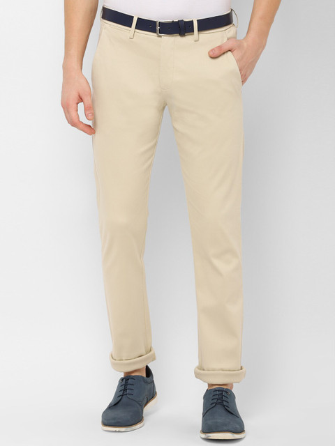 

Allen Solly Men Beige Slim Fit Solid Regular Trousers