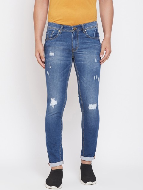 

American Archer Men Blue Skinny Fit Low-Rise Mildly Distressed Stretchable Jeans