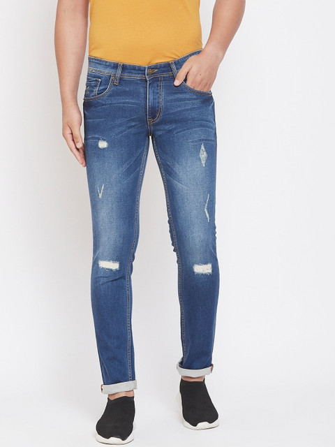 

American Archer Men Blue Skinny Fit Low-Rise Mildly Distressed Jeans