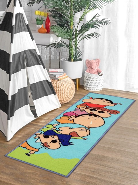 

Saral Home Blue & Beige Shinchan Printed Anti-Skid Floor Runner