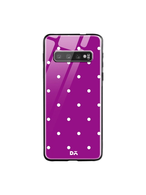 

DailyObjects Violet & White Bubbles Samsung Galaxy S10 Glass Case