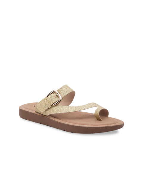 

Rocia Women Gold-Toned Solid One Toe Flats