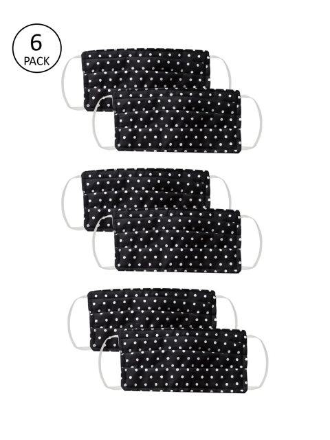

Bellofox Unisex Pack of 6 Pcs Black & White Reusable 3-Ply Outdoor Cloth Masks