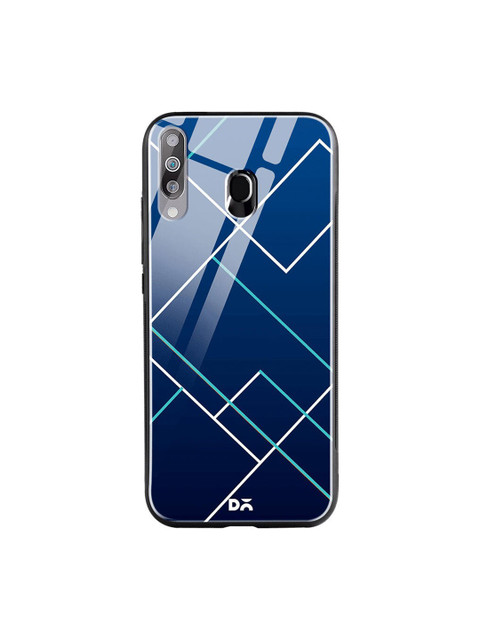 

DailyObjects Blue & White Nightfall Tach Lines Samsung Galaxy M30 Glass Case