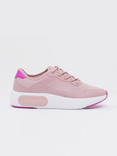 

shoexpress Women Pink Running Shoes with Lace-Up Closure