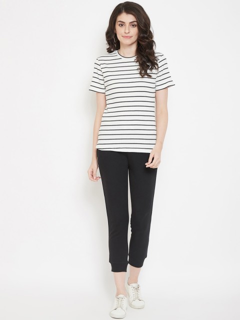 

Austin wood Women Black & White Striped Tracksuit