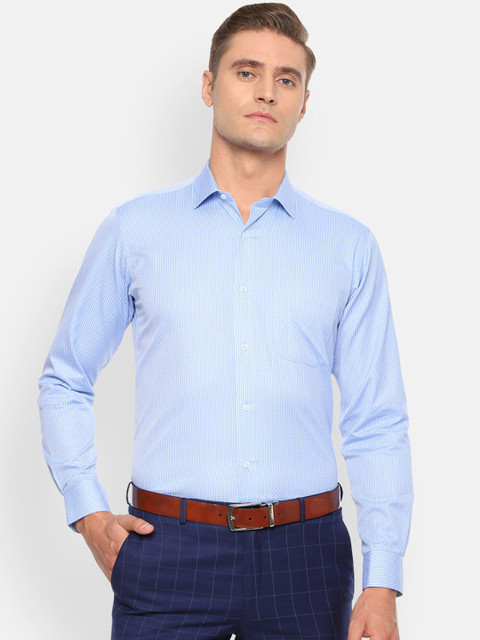

Van Heusen Men Blue Regular Fit Printed Formal Shirt