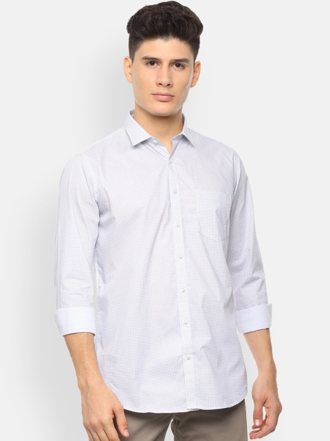 

Van Heusen Men White Slim Fit Printed Casual Shirt