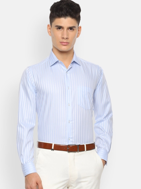 

Van Heusen Men Blue Regular Fit Striped Formal Shirt
