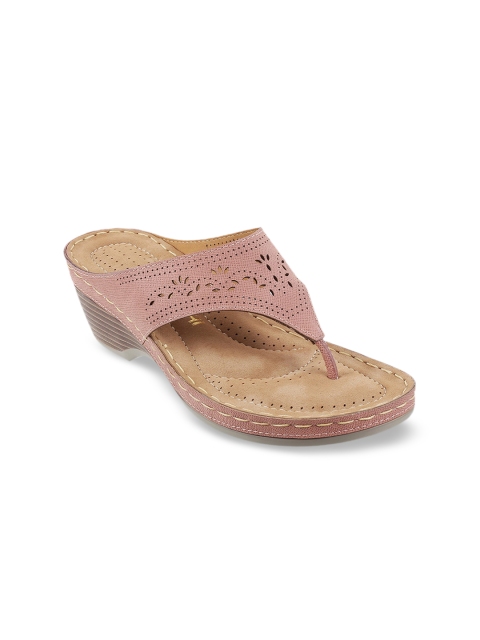 

Mochi Women Peach-Coloured Solid Wedges