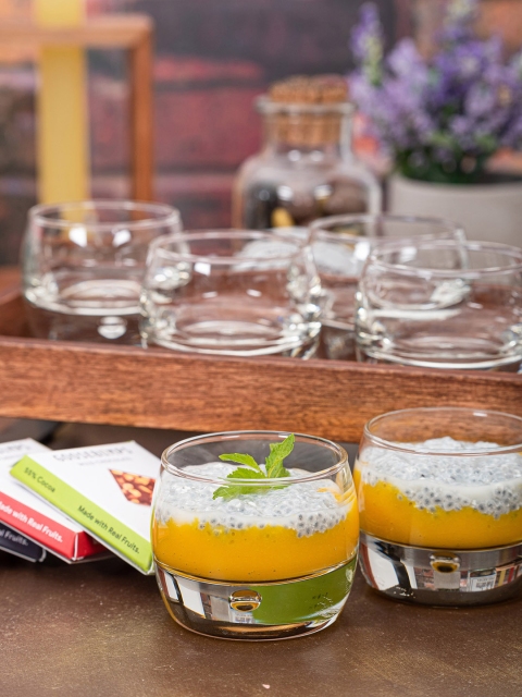 

GOODHOMES Set of 6 Transparent Solid Durobor Atoll Shot Glasses