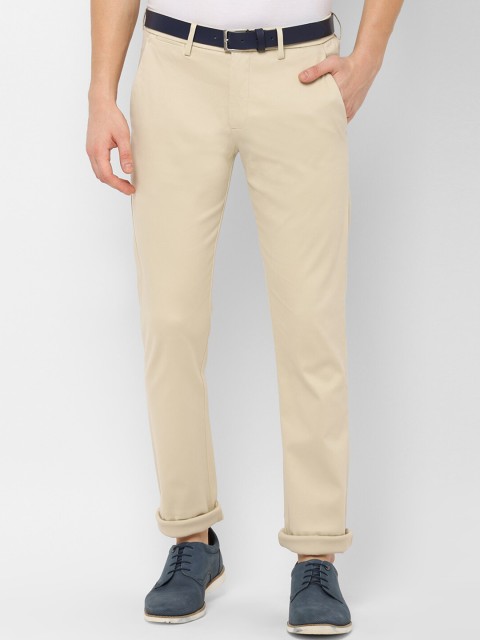 

Allen Solly Men Beige Slim Fit Solid Regular Trousers