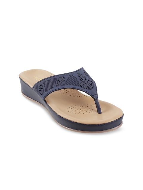 

Metro Women Navy Blue Solid Comfort Heels