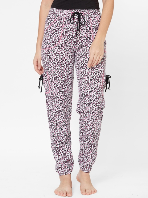 

Juliet Women White & Pink Printed Lounge Pants