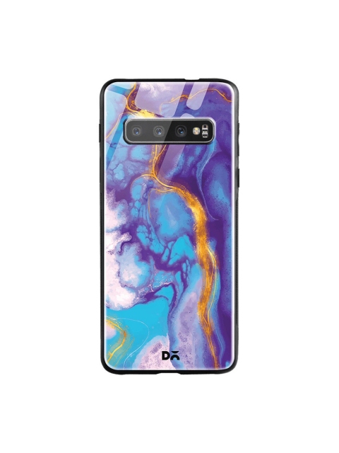 

DailyObjects Blue & Gold-Toned Marble Thunder Samsung Galaxy S10 Glass Case