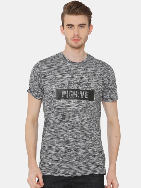 

Rex Straut Jeans Men Grey Printed Slim Fit Round Neck T-shirt