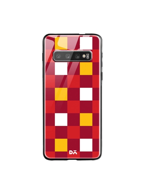 

DailyObjects Red & Yellow Quartet Checks 2 Samsung Galaxy S10 Glass Case