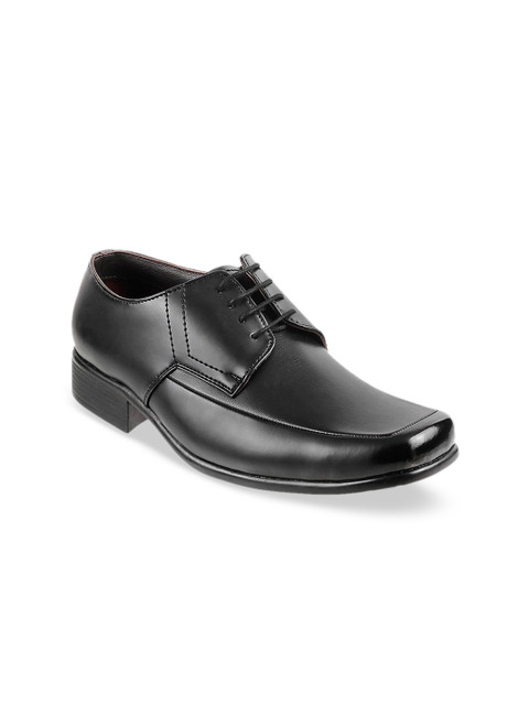 

Metro Men Black Solid Formal Derbys