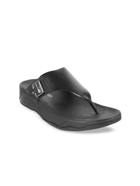 

Metro Men Black Leather Comfort Sandals