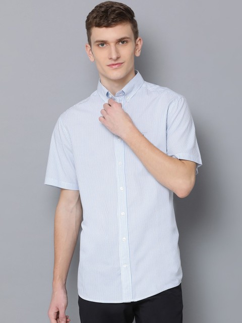 

GANT Men Blue & White Regular Fit Striped Casual Shirt