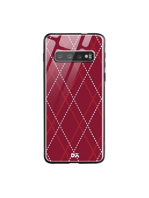 

DailyObjects Red & White Brick Diamond Samsung Galaxy S10 Glass Case