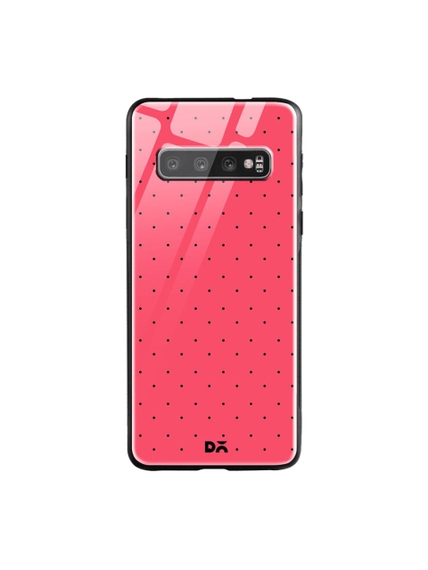 

DailyObjects Pink & Black Constellation Dots Candy Samsung Galaxy S10 Glass Case