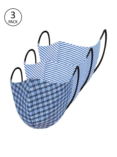 

Impulse Unisex 3 Pcs 4-Ply Reusable Outdoor Masks, Blue