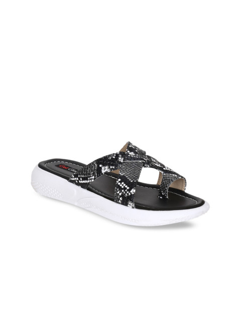 

Get Glamr Women Black & White Textured Sandals