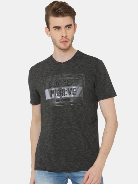 

Rex Straut Jeans Men Black Printed Round Neck T-shirt