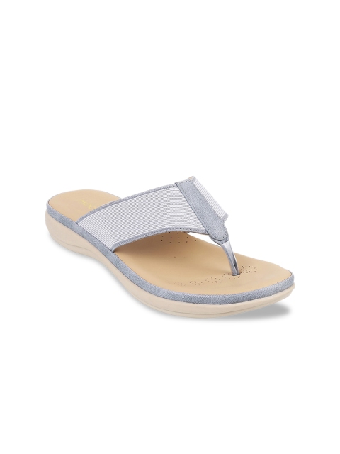 

Mochi Women Blue & White Striped Comfort Heels