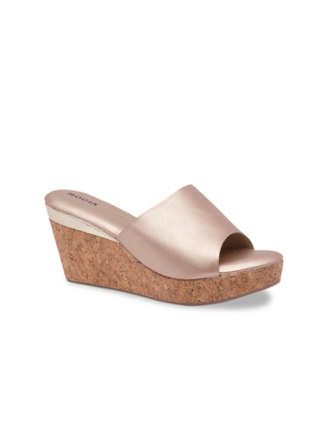

Rocia Women Champagne Solid Wedge Heels