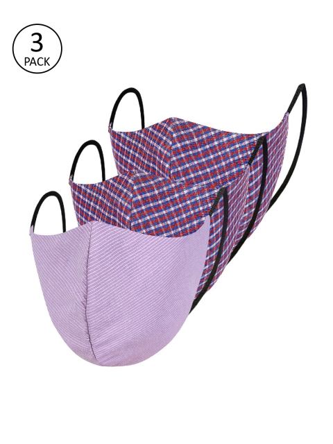 

Impulse Unisex 3 Pcs Purple 4-Ply Anti-Pollution Reusable Cloth Masks