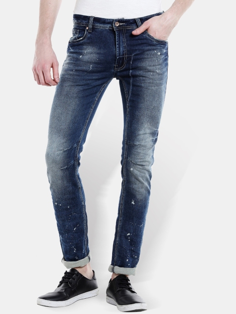 

Rex Straut Jeans Men Blue Slim Fit Mid-Rise Clean Look Jeans