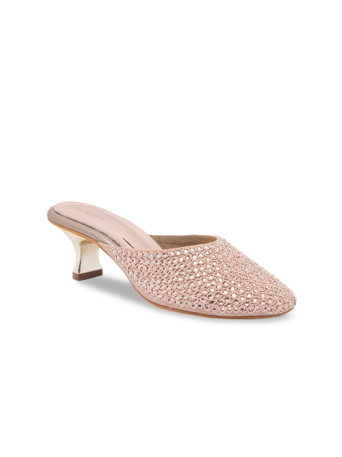 

Rocia Women Champagne Embellished Mules