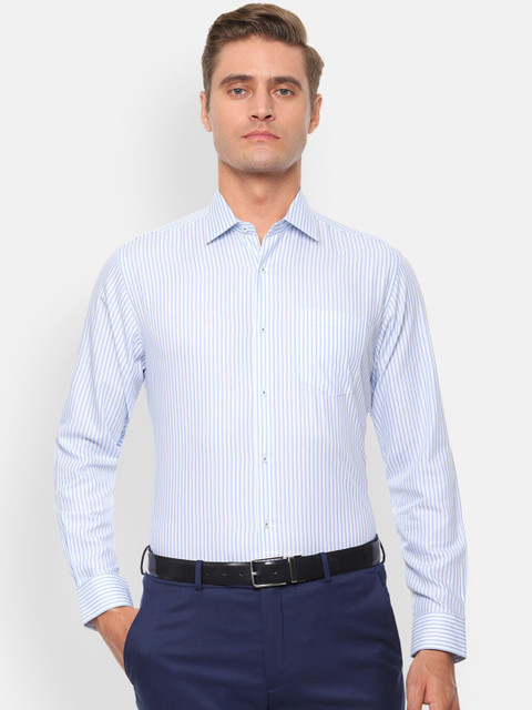 

Van Heusen Men Blue Regular Fit Striped Formal Shirt