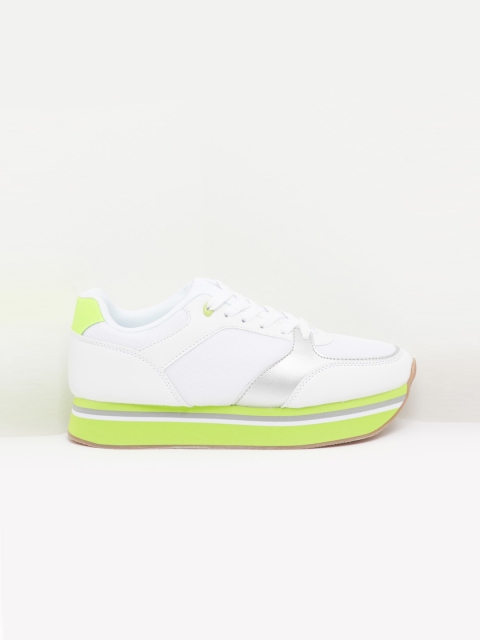 

shoexpress Women White Synthetic Walking Shoes