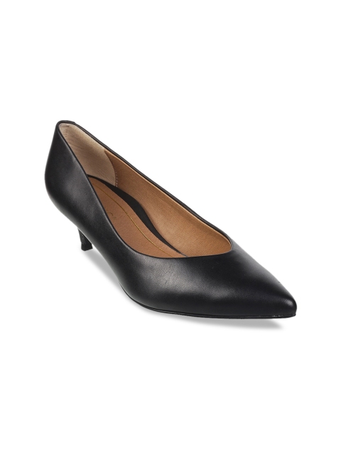 

VIONIC Women Black Solid Leather Pumps