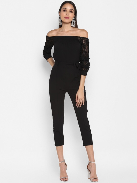 

TRENDY DIVVA Women Black Solid Culotte Jumpsuit